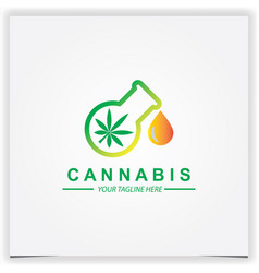 Cannabis Oil Marijuana Leaf Cbd Hemp Pot Logo