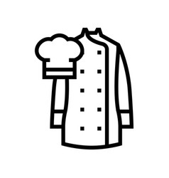 Chef Uniform Restaurant Line Icon