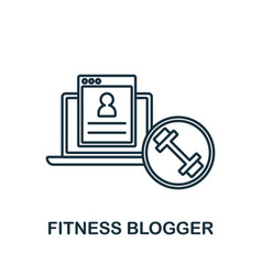 Fitness Blogger Icon Line Element From Social