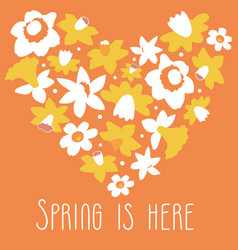 Orange Tangering Spring Is Here Card Daffodil