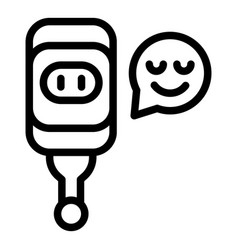 Positive Emoji Pregnant Test Icon Outline