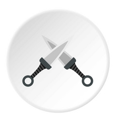 Steel Throwing Knives Icon Circle