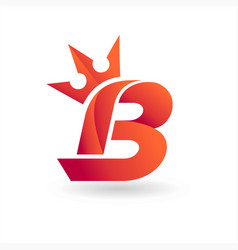 Letter B Logo With Crown Concept