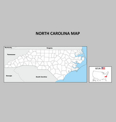 North Carolina Map Political Map Of