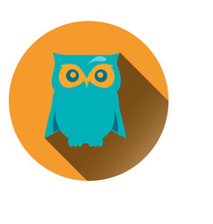 Owl Round Icon