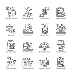 Pack Of Customer Satisfaction Linear Icons