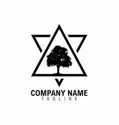 Tree Mountain Triangle Letter V And A Logo Symbol