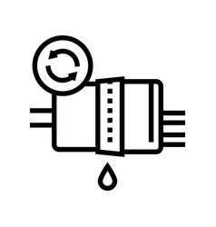 Fuel Filter Replacement Line Icon Isolated