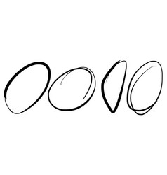 Hand Drawn Scribble Line Circles