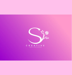 Letter S Linked Fancy Logogram Flower Logotype