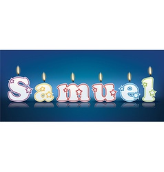 Samuel Written With Burning Candles