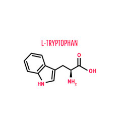 Tryptophan Skeletal Formula And Structure