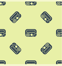 Blue Pager Icon Isolated Seamless Pattern