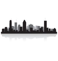 Vancouver canada city skyline silhouette Vector Image