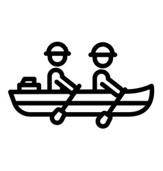 River Boat Trip Icon Outline Walk Travel