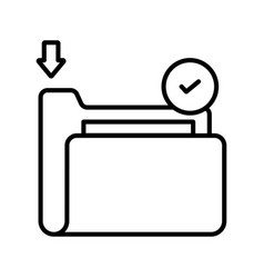 Data Folder Outline Icon Style