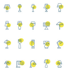 Lamp Icon Pack On A White Background