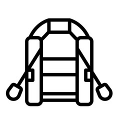 River Rubber Boat Icon Outline People