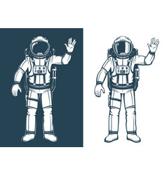 Cosmonaut Shows The Vulcan Salutation Hand Gesture