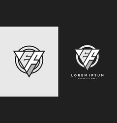 Letter Ef Triangle Logo Icon Modern Stylish