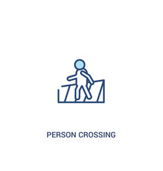 Person Crossing Street On Crosswalk Concept 2