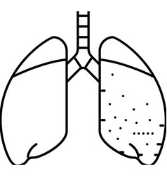 Silicosis Disease Line Icon