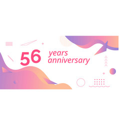 56th Anniversary Logo Birthday Celebration