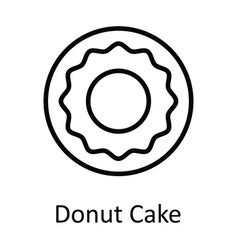 Donut Cake Outline Icon Design