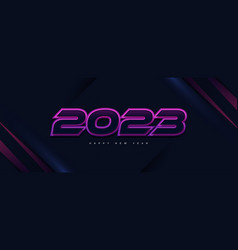 Happy New Year 2023 Banner In Futuristic Style