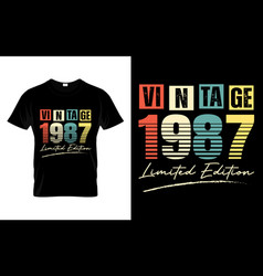 Vintage 1987 Limited Edition Happy Birthday