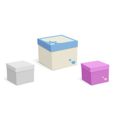 Cartoon gift boxes collection Royalty Free Vector Image