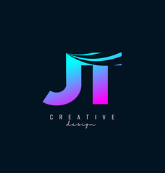 Creative Colorful Letters Jt J T Logo