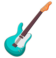 Isolated Blue Bass Guitar Musical Instrument