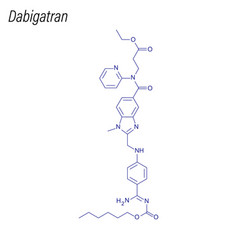 Skeletal Formula Dabigatran Drug Chemical