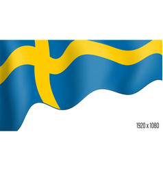 Sweden Country Flag Realistic Independence Day