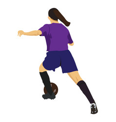 Women Football Player Flat