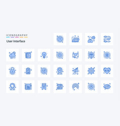 25 User Interface Blue Icon Pack