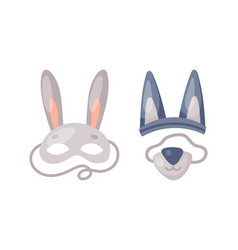 Carnival Photo Booth Party Objects Set Rabbit