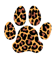 Dog Paw With Leopard Texture - Handwritten