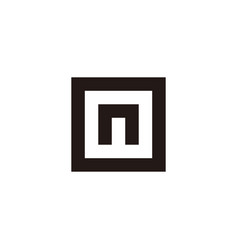 Letter N In O Square Geometric Symbol Simple Logo