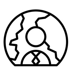 Global Social Care Icon Outline Senior