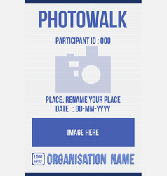 Photowalk Identity Card Design Identity Card