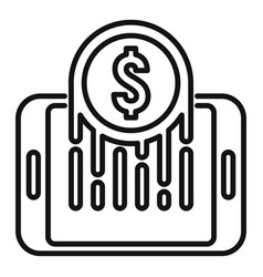 Send Cash Icon Outline Money Transfer