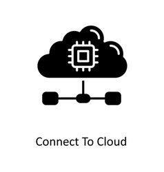 Connect To Cloud Solid Icons Simple Stoc