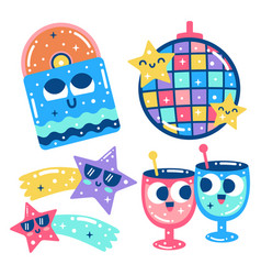 Glitzy Night Party Stickers