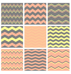 Tile Pastel Pattern Set With Pink Grey Yellow