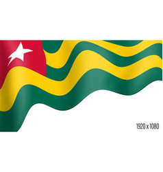 Togo Country Flag Realistic Independence Day