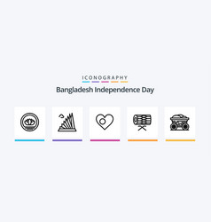 Bangladesh Independence Day Line 5 Icon Pack