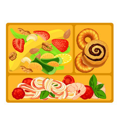 Healthy Lunchbox Icon Cartoon Style