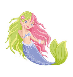 Mermaid With Two Tone Hair